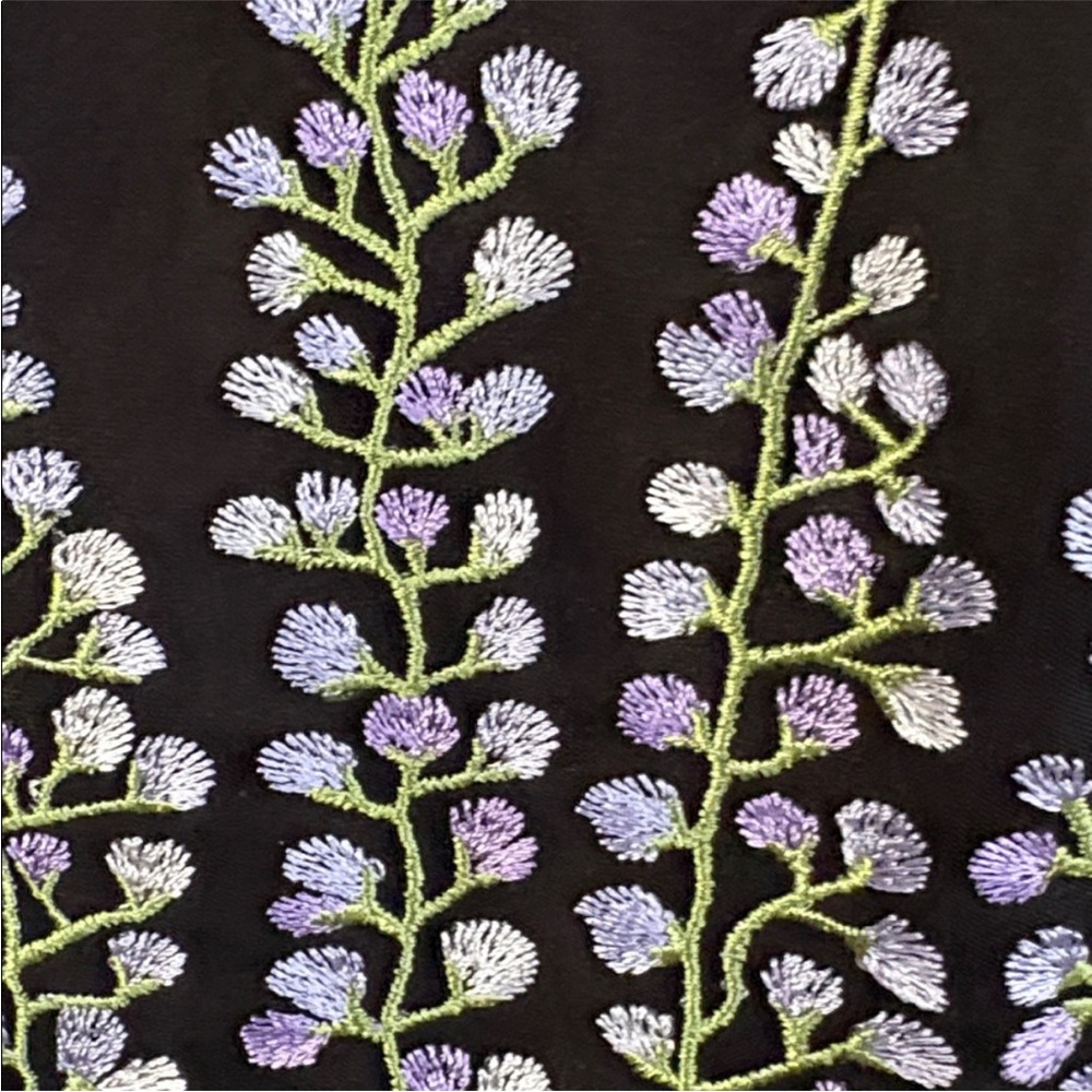 Like New White House Black Market Floral Embroidered Mesh Dress Black Size 14 - Picture 8 of 15